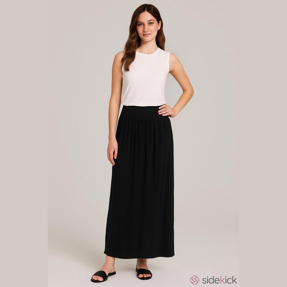 COLDWATER CREEK RAYON KNIT MAXI SKIRT